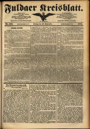 Ausgabe vom Freitag, den 29. September 1905.
