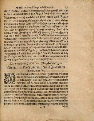 Benjamin Brameri Bericht zu M. Jobsten Burgi seligen Geometrischen Triangular Instruments : mit schönen Kupfferstücken hierzu geschnitten