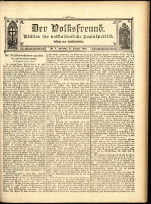Ausgabe vom Sonntag, den 12. Januar 1908.