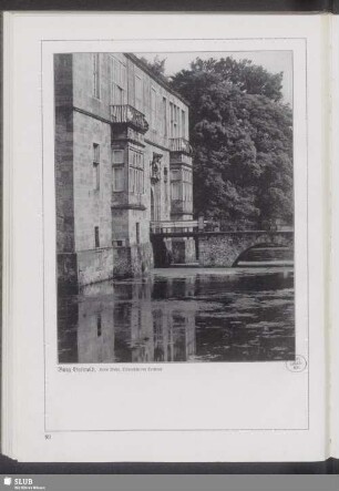 Burg Gesmold, Kreis Melle. Teilansicht der Torfront