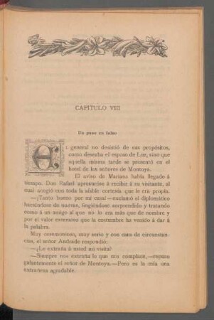 Capítulo VIII - Un paso en falso