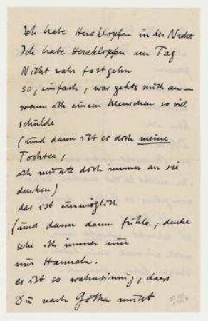Brief von Raoul Hausmann an Hannah Höch, Berlin