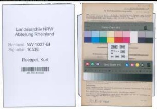 Entnazifizierung Kurt Rueppel , geb. 10.06.1907 (Polizeiinspektor)