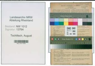 Entnazifizierung August Tschiltsch , geb. 21.03.1899 (Installateur)