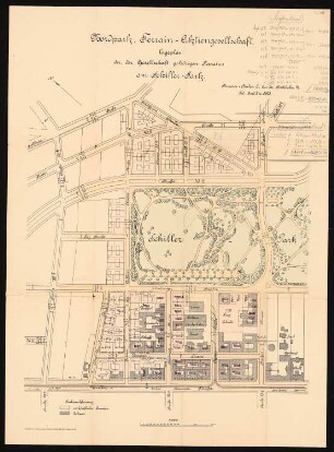 Siedlung Schillerpark, Berlin-Wedding: Lageplan der Nordpark-Terrain-Gesellschaft