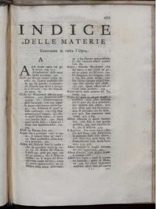 Indice Delle Materie