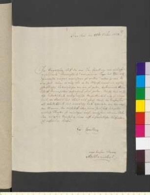 Brief von Henschel, August an Goethe, Johann Wolfgang von