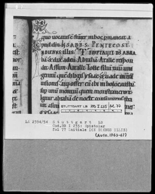 Epistolar — Initiale I (n diebus illi), Folio 77recto