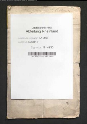 Vertrag des Lottos mit dem Unternehmer Robinet