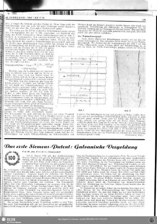 Das erste Siemens-Patent: Galvanische Vergoldung