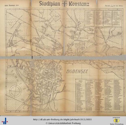 Stadtplan von Konstanz.