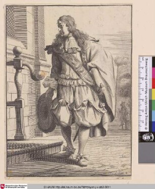 [Ein Mann vor einem Haus ; A Man standing in Font of a House]
