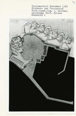 Fischer- und Feriendorf (Diplomarbeit bei Willy Kreuer): Grundriss
