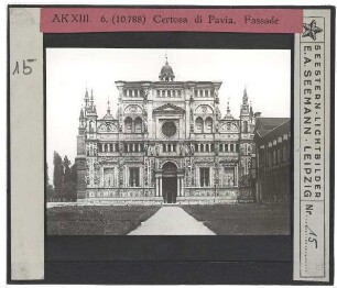 Pavia, Certosa di Pavia (Kartause) : Außenansicht von W