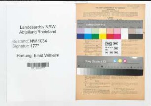 Entnazifizierung Ernst Wilhelm Hartung , geb. 01.05.1910 (Hauptmann)