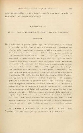 Capitolo IV. Effetti della trascrizione degli atti d'alienazione