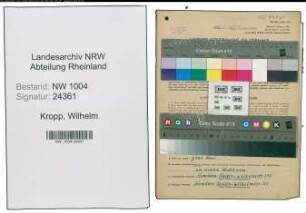 Entnazifizierung Wilhelm Kropp , geb. 19.01.1903 (Arbeiter)