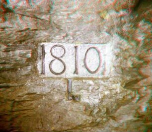 Vortriebstafel von 1810 im Alten Tiefen Fürstenstolln