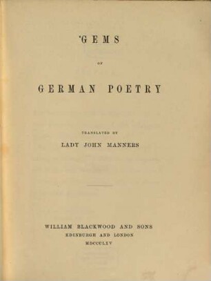Gems of German poetry