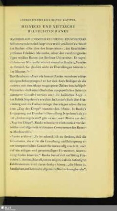 Siebenunddreissigstes Kapitel: Meinecke Und Nietzsche Beleuchten Ranke