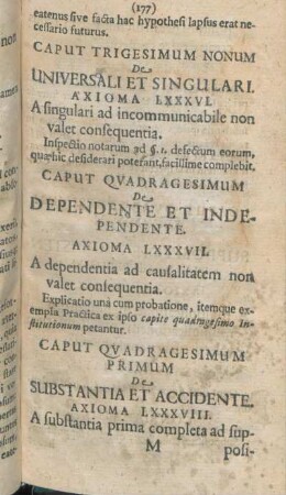 Caput Qvadragesimum Primum De Substantia Et Accidente.