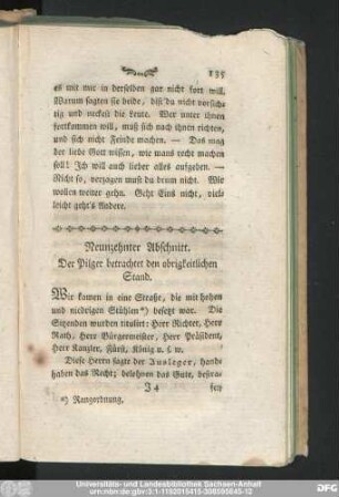 Neunzehnter Abschnitt. Der Pilger betrachtet den obrigkeitlichen Stand.