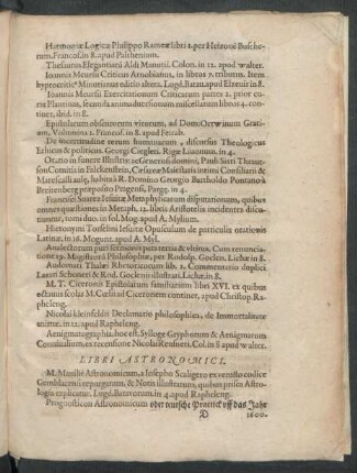 Libri Astronomici.