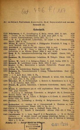 Antiquarischer Katalog, 117. Protestantische Theologie ; Abt.4 Praktische Theologie ; T.2