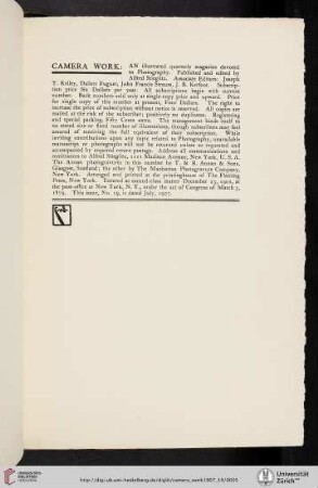 [Editors] Camera Work [masthead]