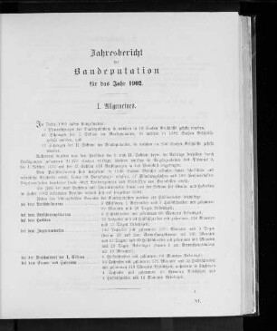 Jahresbericht der Baudeputation für das Jahr 1902.