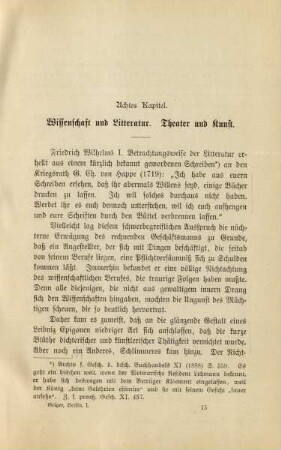 Achtes Kapitel. Wissenschaft und Litteratur. Theater und Kunst