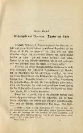 Achtes Kapitel. Wissenschaft und Litteratur. Theater und Kunst