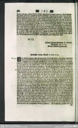 N.135. Fuldischer Lehen-Brieff de Anno 1714
