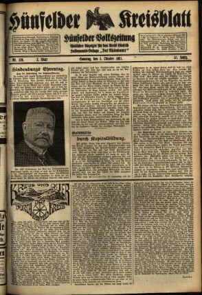 Zweite Ausgabe vom Samstag, den 03. Oktober 1931.