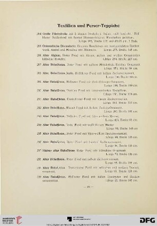 Textilien und Perser-Teppiche (Nr. 204-236)