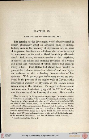 Chapter IX: Some Phases of Mycenaean Art