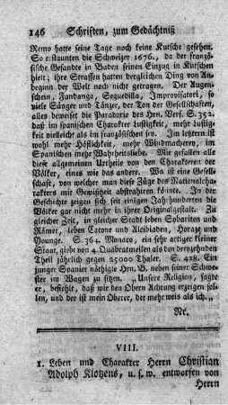 Leben und Charakter Herrn Christian Adolph Klotzens.