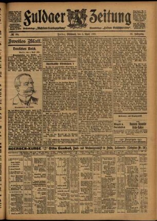 Zweite Ausgabe vom Mittwoch, den 05. April 1905.