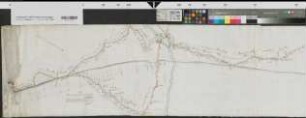 Voerde (Ennepetal) - Hiddinghausen (Sprockhövel) projektierte Straße mit Nivellement um 1780 ca 1 : 5000 38 x 212 kol. Zeichnung Hobraeck KSA Nr. 600