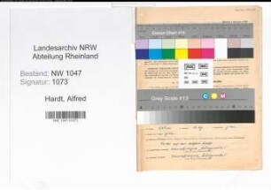 Entnazifizierung Alfred Hardt , geb. 16.10.1898 (Lehrer)