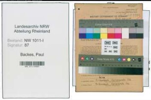Entnazifizierung Paul Backes , geb. 26.01.1894 (Hallenmeister)