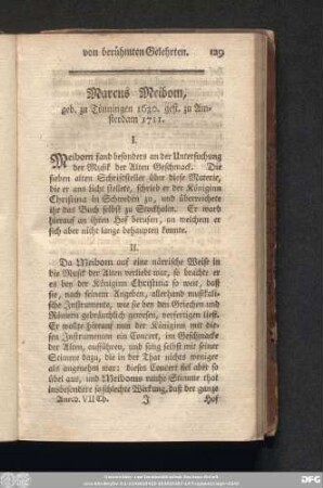 Marcus Meibom, geb. zu Tönningen 1630. gest. zu Amstedam 1711.