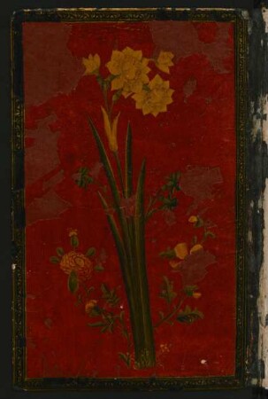 Buchschmuck: Blumen (hinterer Spiegel)