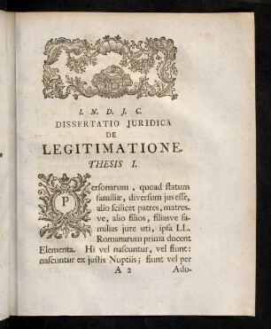 3-16, Dissrtatio Juridica de Legitimatione