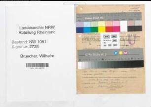Entnazifizierung Wilhelm Bruecher , geb. 08.02.1896 (Beamter)
