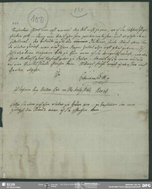 Eigenh. Brief von Unbekannt an August Wilhelm von Schlegel, Amsterdam, ohne Datumsangabe