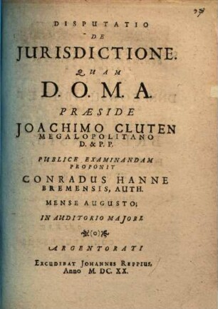 Disp. de iurisdictione