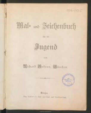 Mal- und Zeichenbuch für die Jugend
