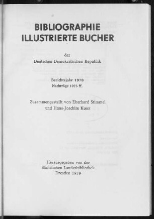 1978: Berichtsjahr 1978. Nachträge 1973 ff.