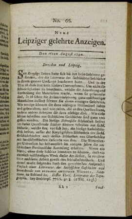 No. 66. Den 16ten August 1790.